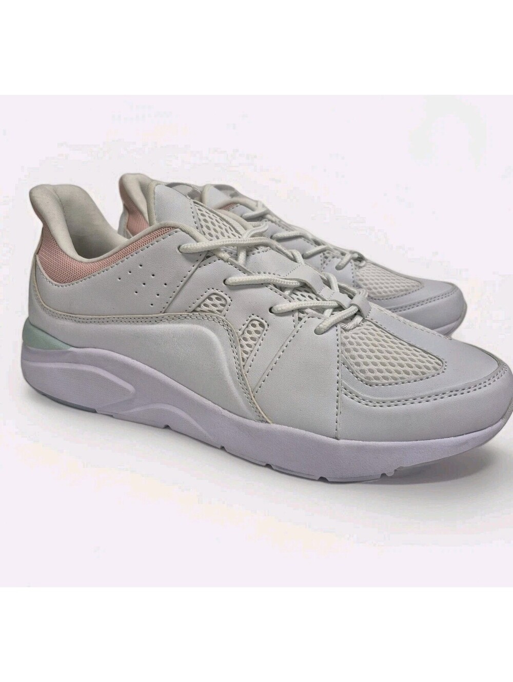 Fabletics Sneakers Grove White/Pink Leather Women's 10.5M NEW